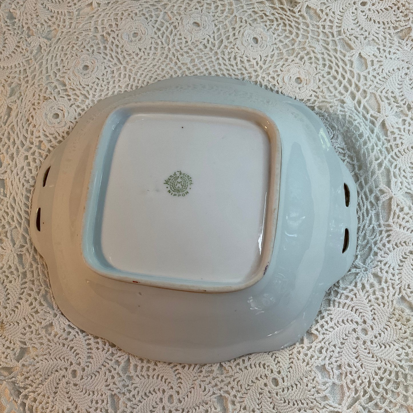 Nippon Hand Painted Gilded Handled Plate