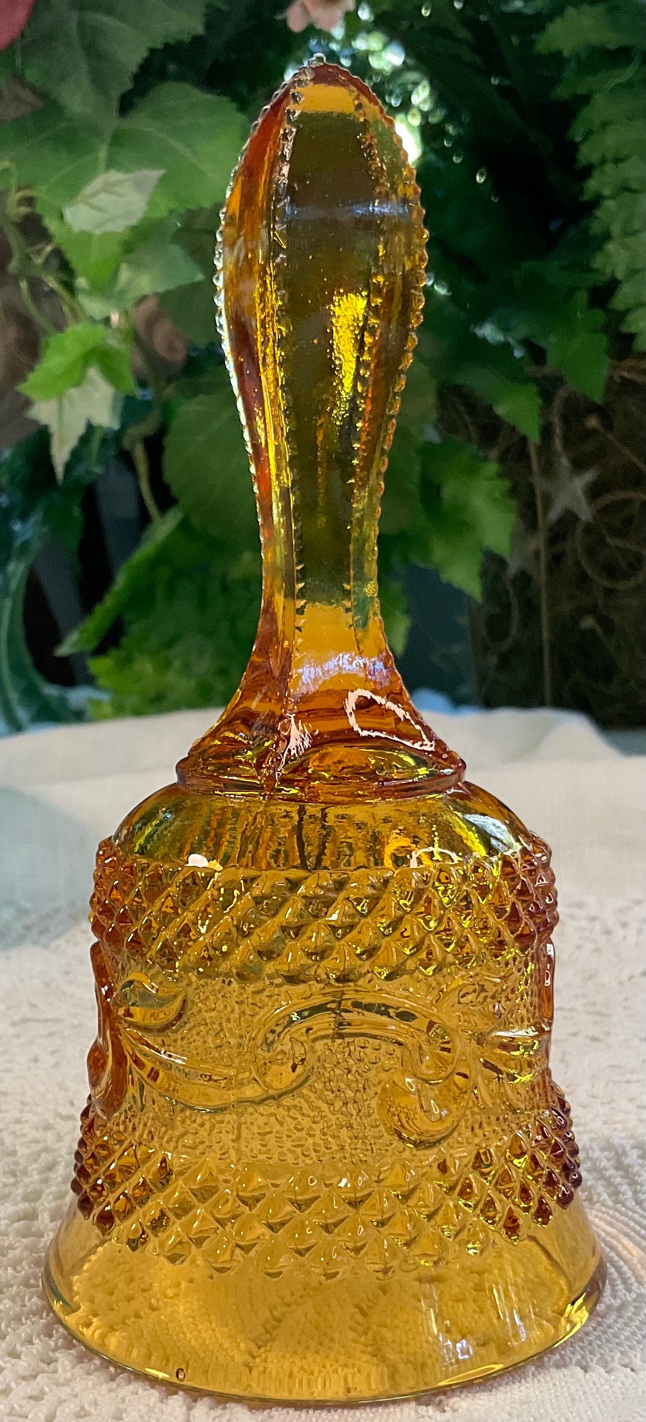 Italian Amber Glass Bell