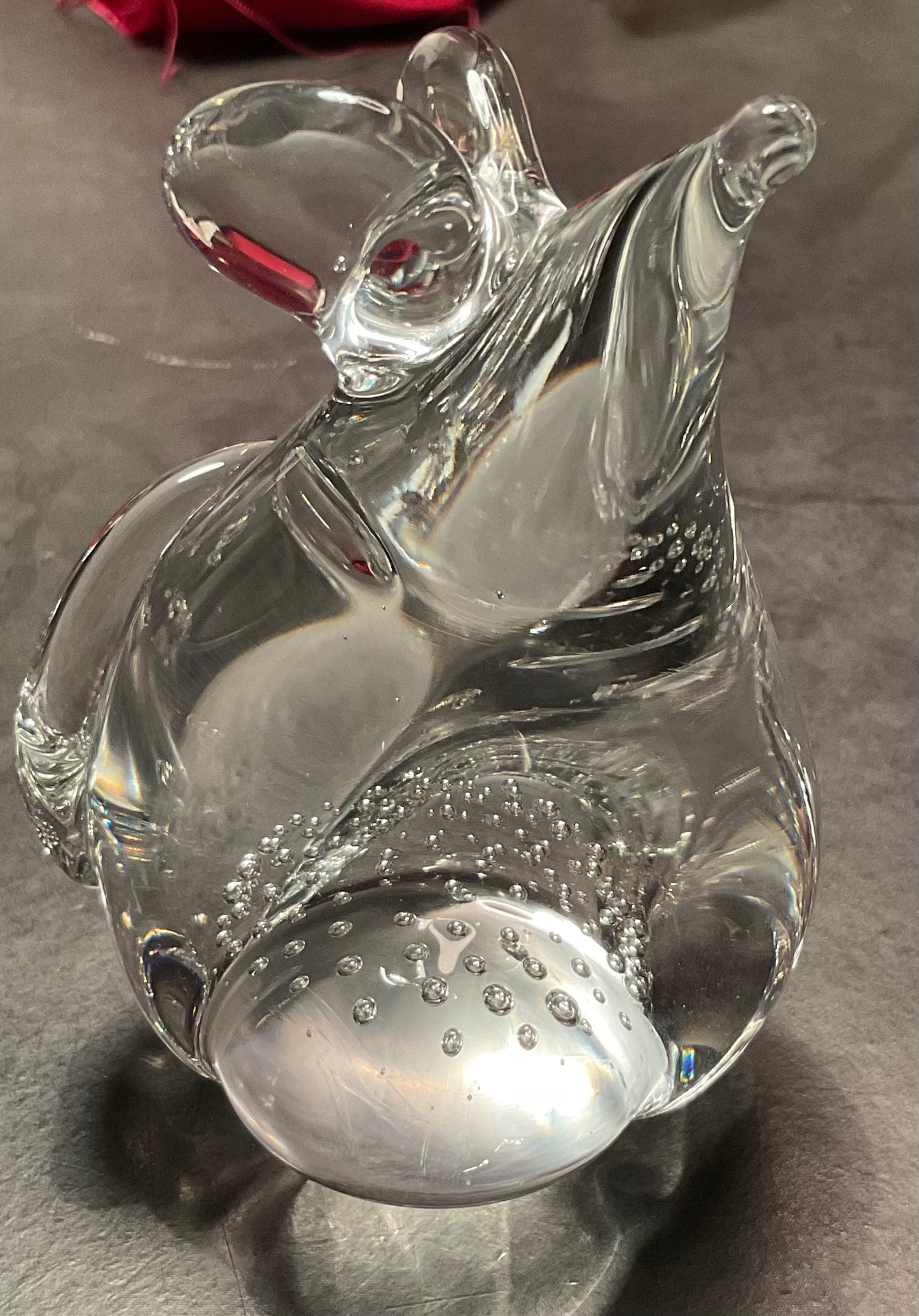 Glass Art Mouse Paperweight