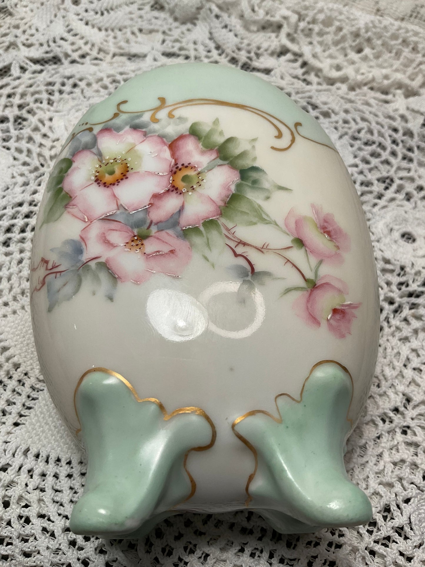 Oval Hand Painted Porcelain Vase