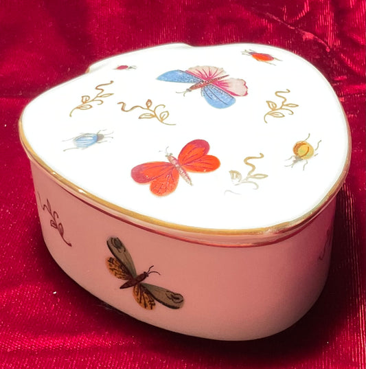 Ardalt Lenwile China Hand Painted Butterfly Trinket Dish