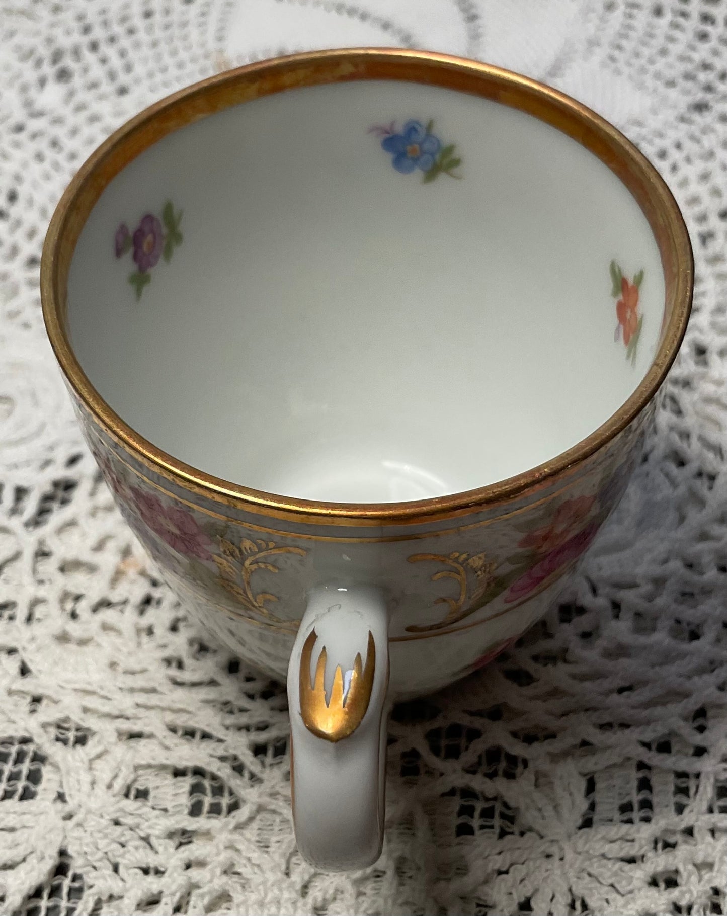 "Empress Dresden Flowers" Demitasse Cup & Saucer by Schumann