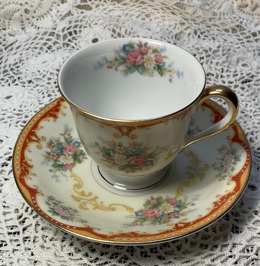 Noritake "Fiesta" Demitasse Cup & Saucer