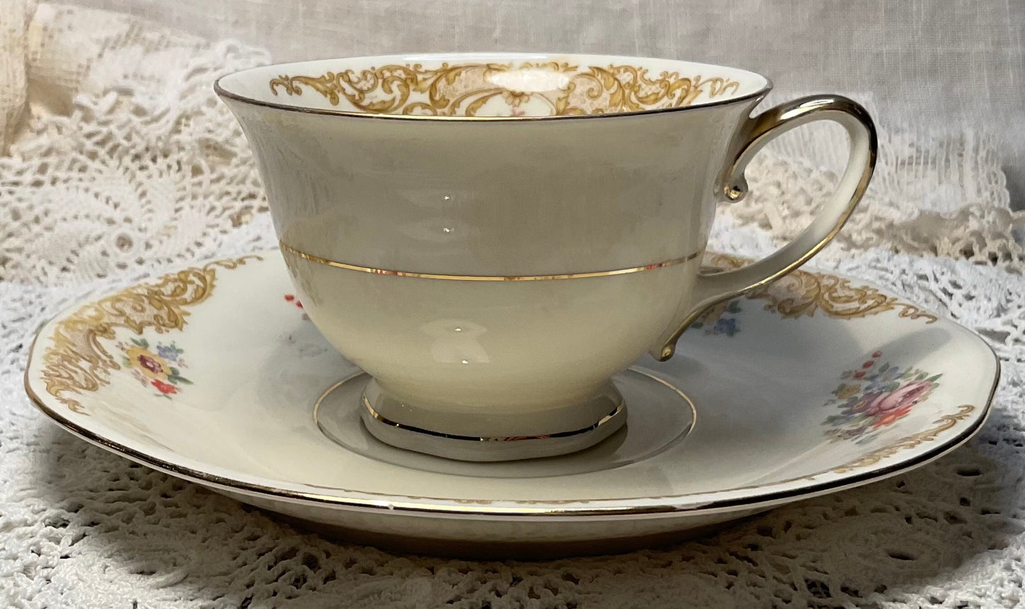 "Priscilla" by Baronet Footed Cup & Saucer