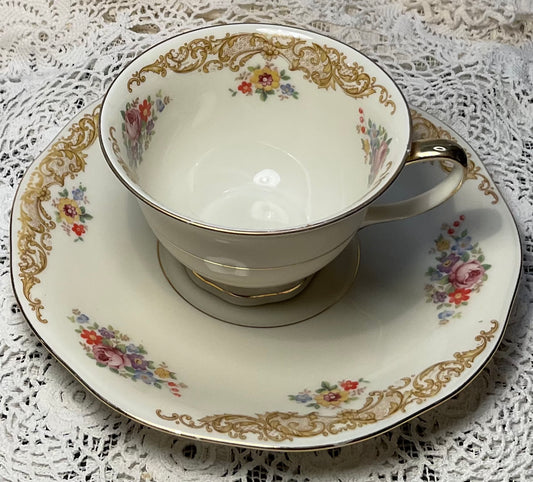 "Priscilla" by Baronet Footed Cup & Saucer