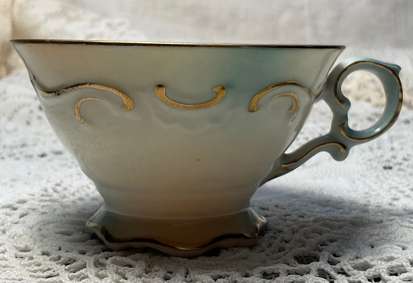 1940s Hand-painted Footed Demitasse Cup by CICO China Germany